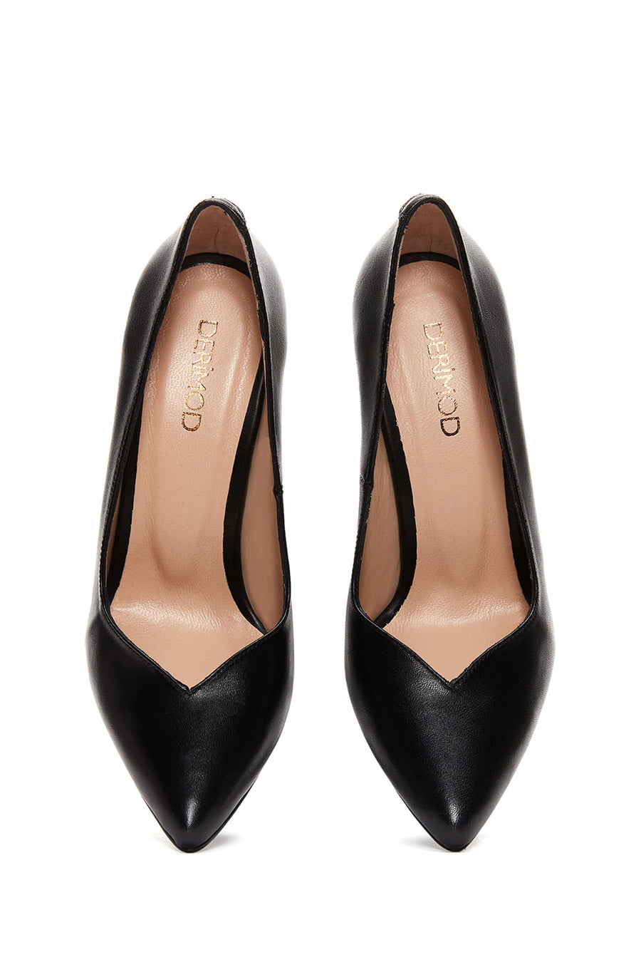 Kadın Siyah İnce Topuklu Deri Stiletto