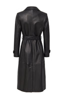 Beyonce Women's Black Leather Coat | Derimod