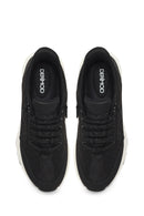 Woman Black Lace-Up Thick-Soled Sneakers | Derimod