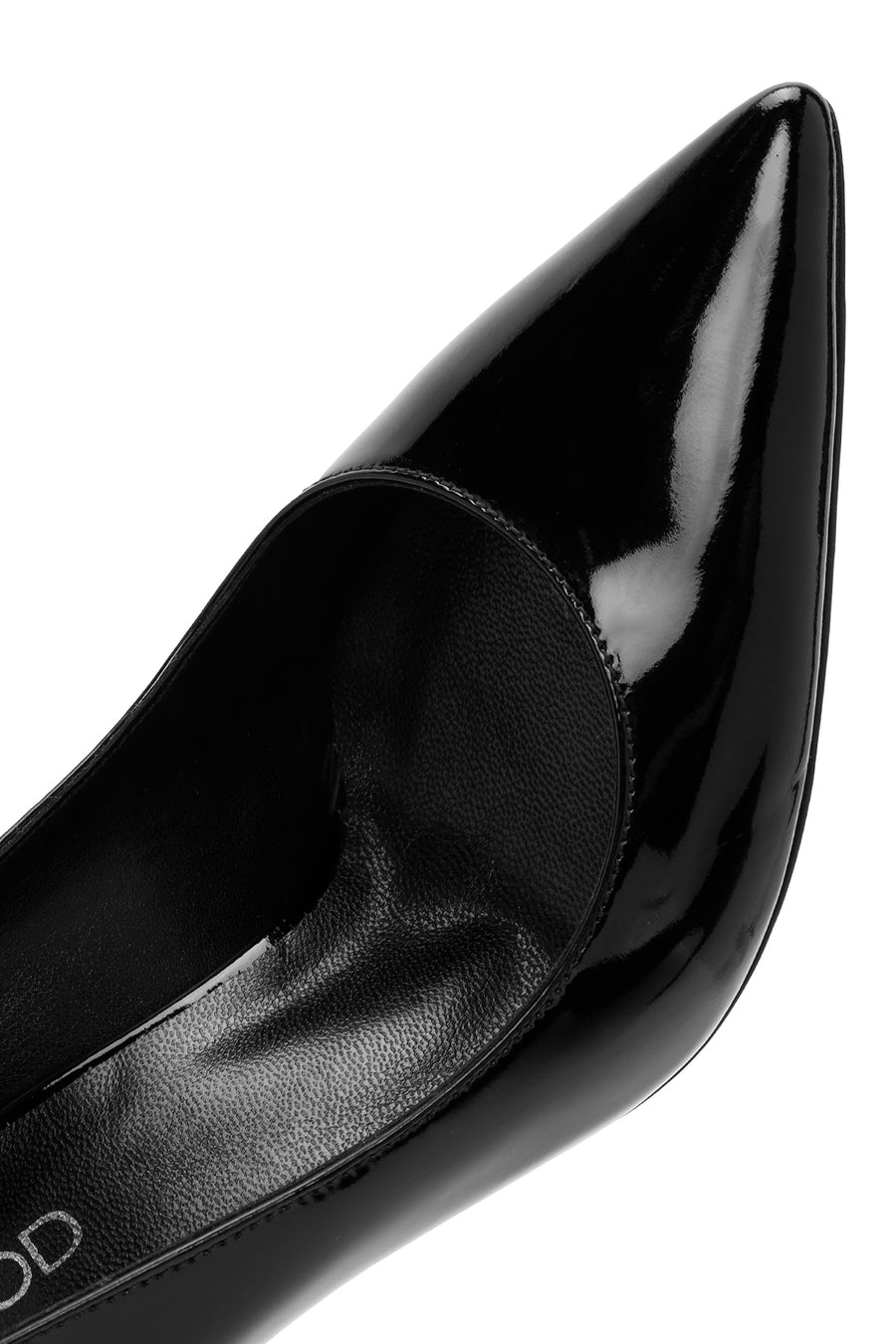 Kadın Siyah Yüksek İnce Topuklu Rugan Deri Stiletto
