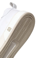 Male White Lace-Up Leather Sneaker | Derimod