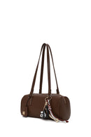 Woman Brown Charmed Shoulder Bag | Derimod