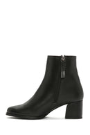 Women's Black Zippered Heeled Boots | Derimod
