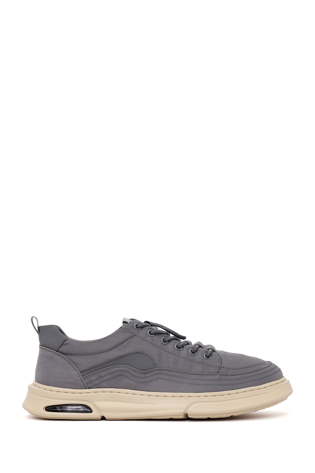 Derimoz Zero Erkek Gri Bağcıklı Kumaş Sneaker
