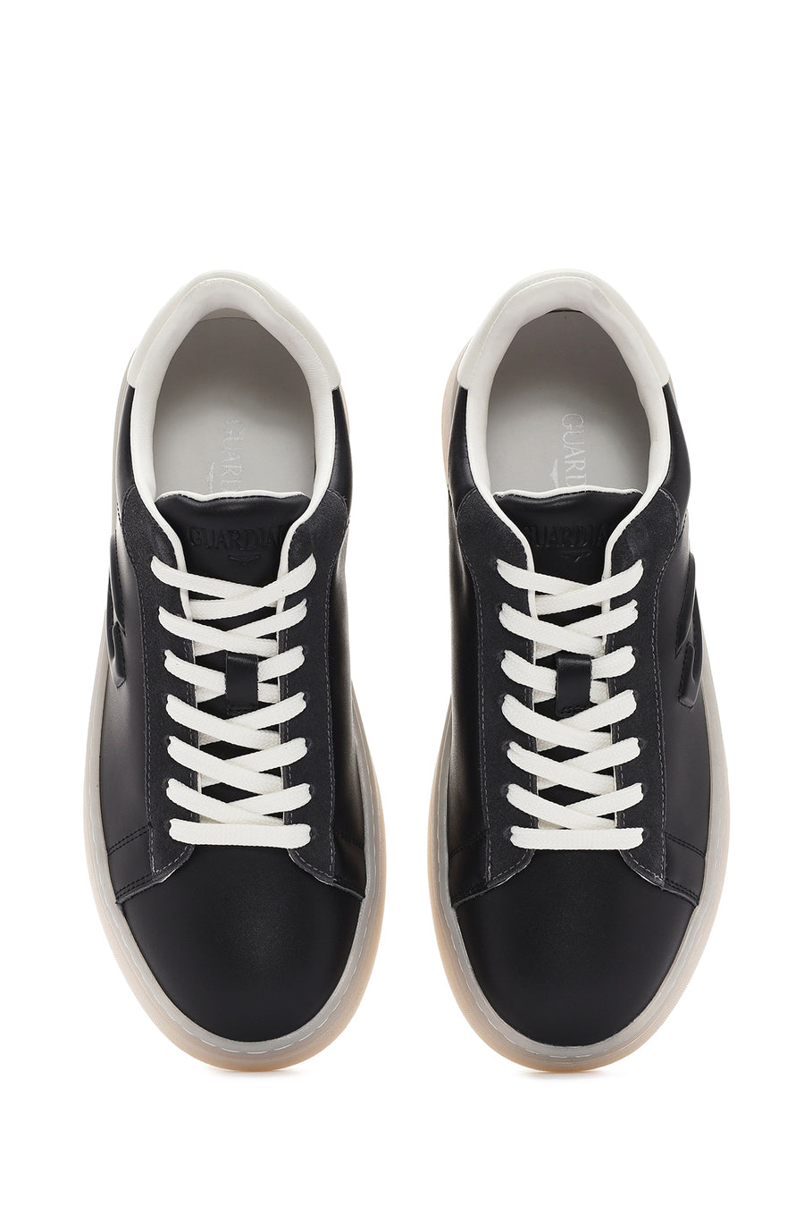 Alberto Guardiani Men's Black New Era Lace-Up Leather Sneakers