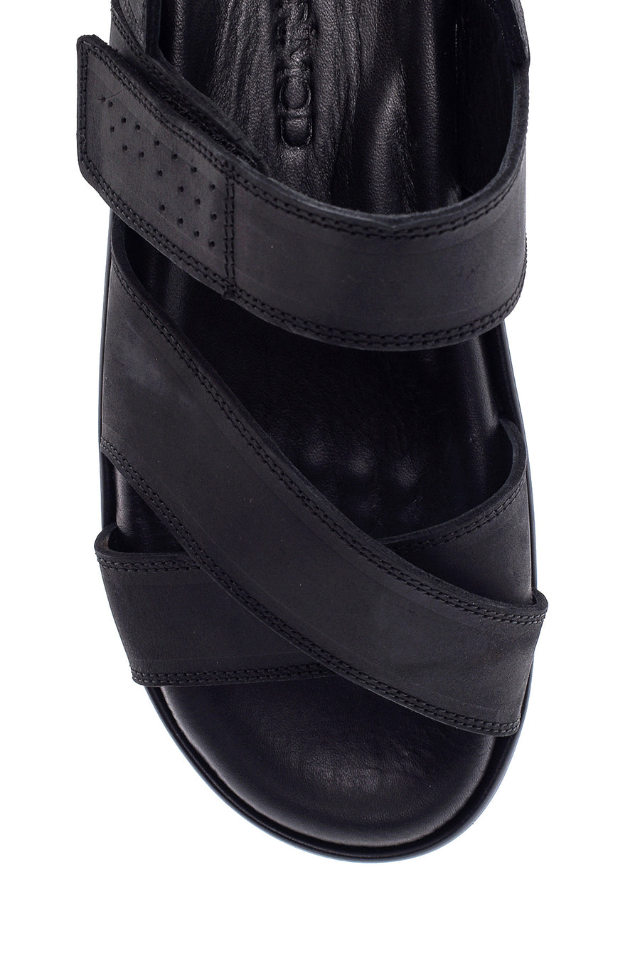 Men's Black Nubuck Leather Sandals