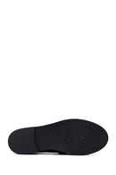 Kadın Siyah Püsküllü Deri Maskülen Loafer | Derimod