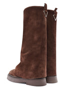 Women's Brown Suede Leather Boots | Derimod