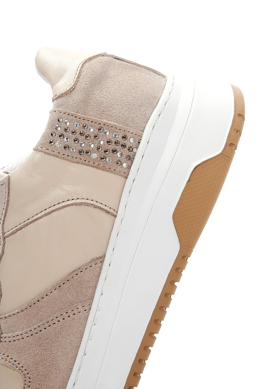 Women's Beige Suede Leather Detailed Sneaker