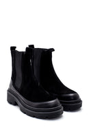 Women's Suede Leather Thick Soled Chelsea Boots | Derimod