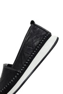 Kadın Siyah Kalın Tabanlı Deri Comfort Loafer | Derimod