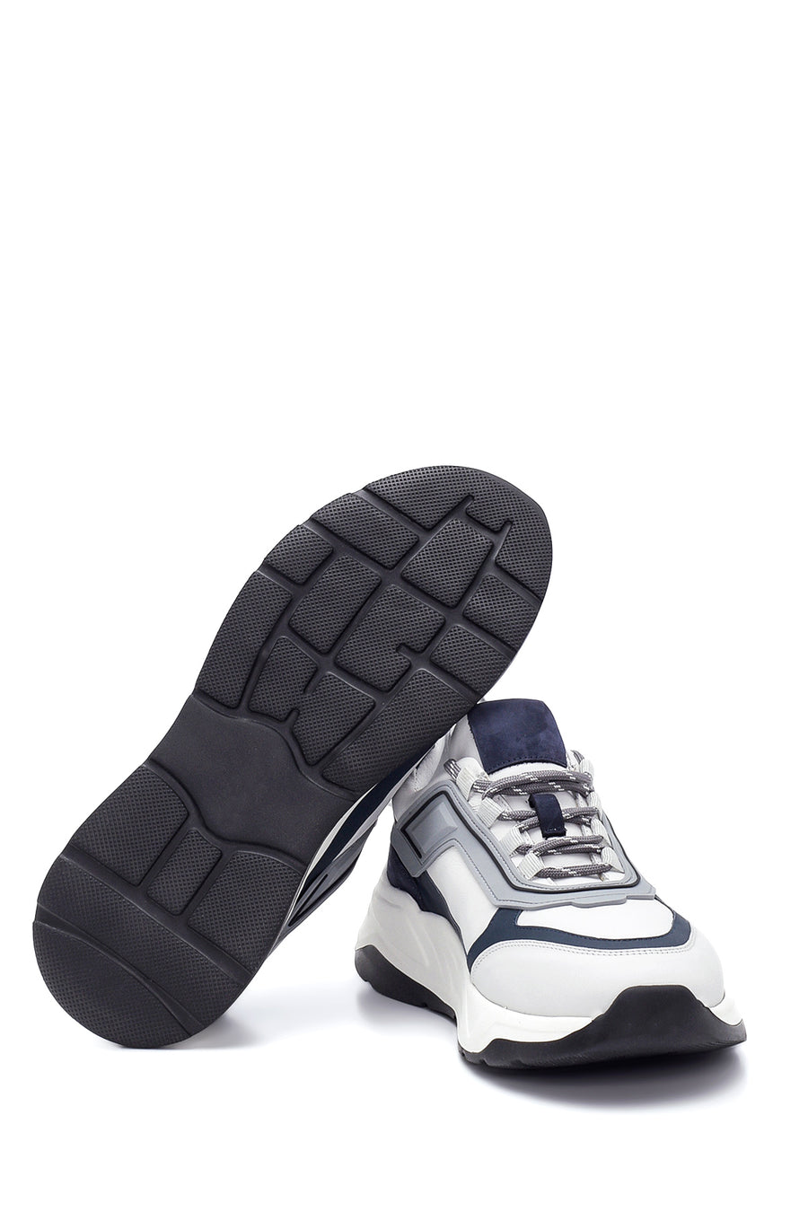 Erkek Deri Şerit Detaylı Sneaker