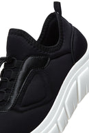 Kadın Siyah Kalın Tabanlı Kumaş Sneaker | Derimod