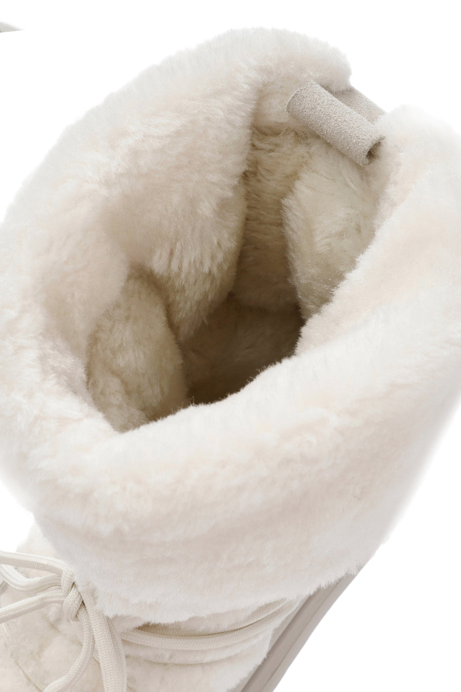 Women's White Fur Detailed Leather Boots