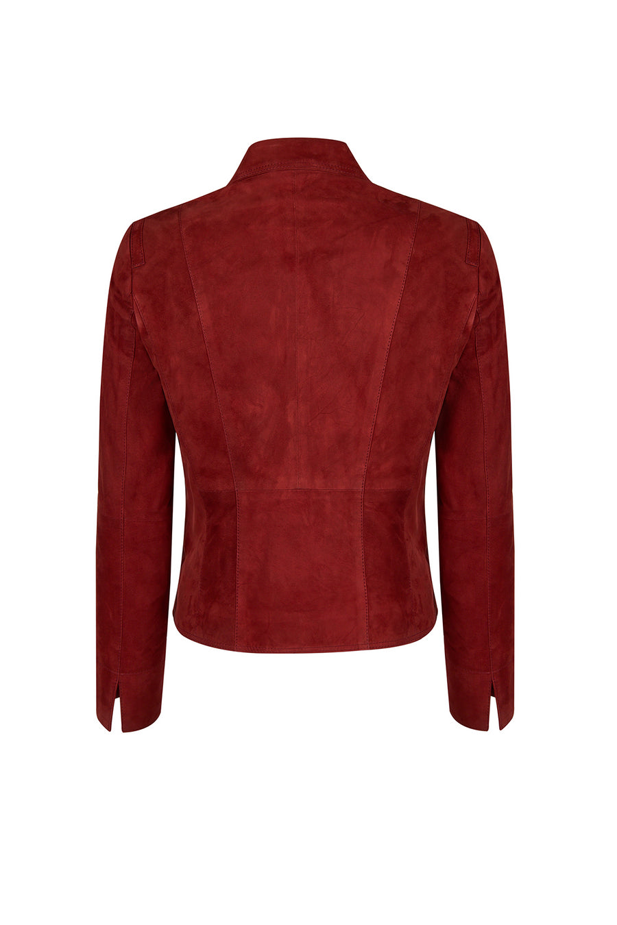 Lara Woman Burgundy Short Suede Jacket