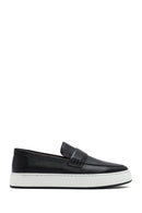 Erkek Siyah Deri Loafer | Derimod