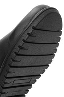 Women's Black Wedge Heel Leather Comfort Chelsea Boots | Derimod