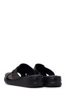 Woman Black Wedge Comfort Slipper | Derimod