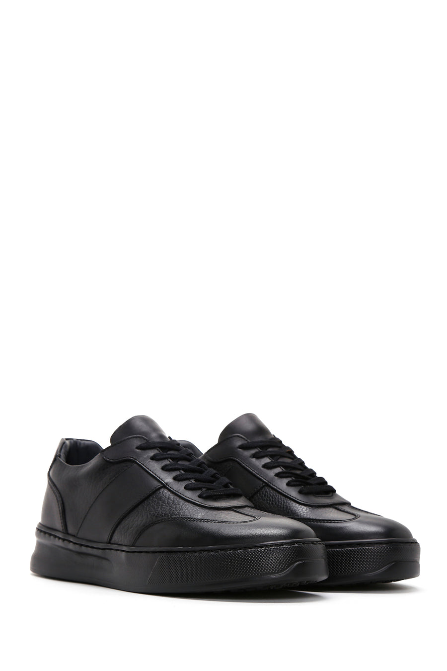 Men's Black Leather Sneaker