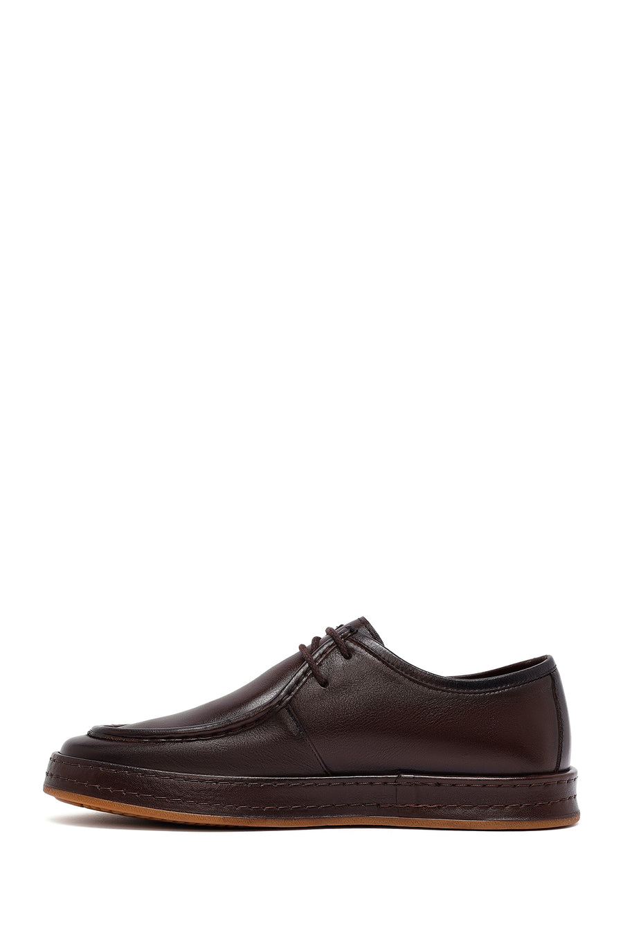 Male Brown Lace-up Leather Casual Shoes