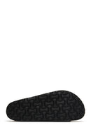 Men's Leather Double Buckle Slippers | Derimod