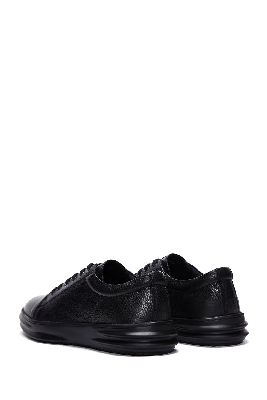 Erkek Siyah Deri Casual Sneaker