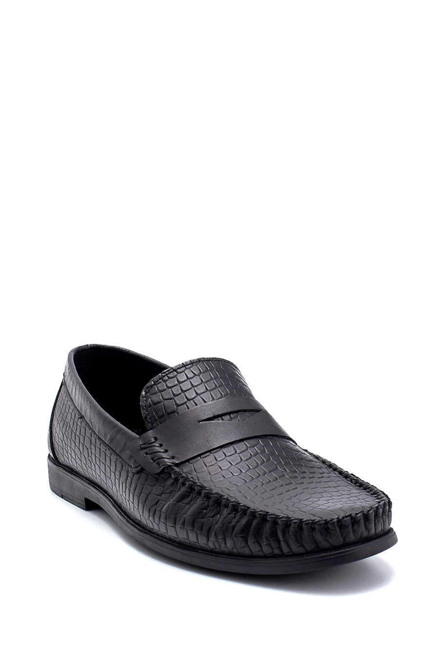 Erkek Deri Baskılı Loafer