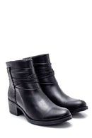 Women's Snake Patterned Mid-Heeled Boots | Derimod