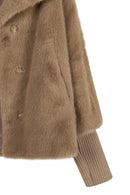 Ampezzo Kadın Bej Kısa Teddy Mont | Derimod