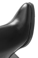 Woman Black Zip Closure Heeled Boots | Derimod