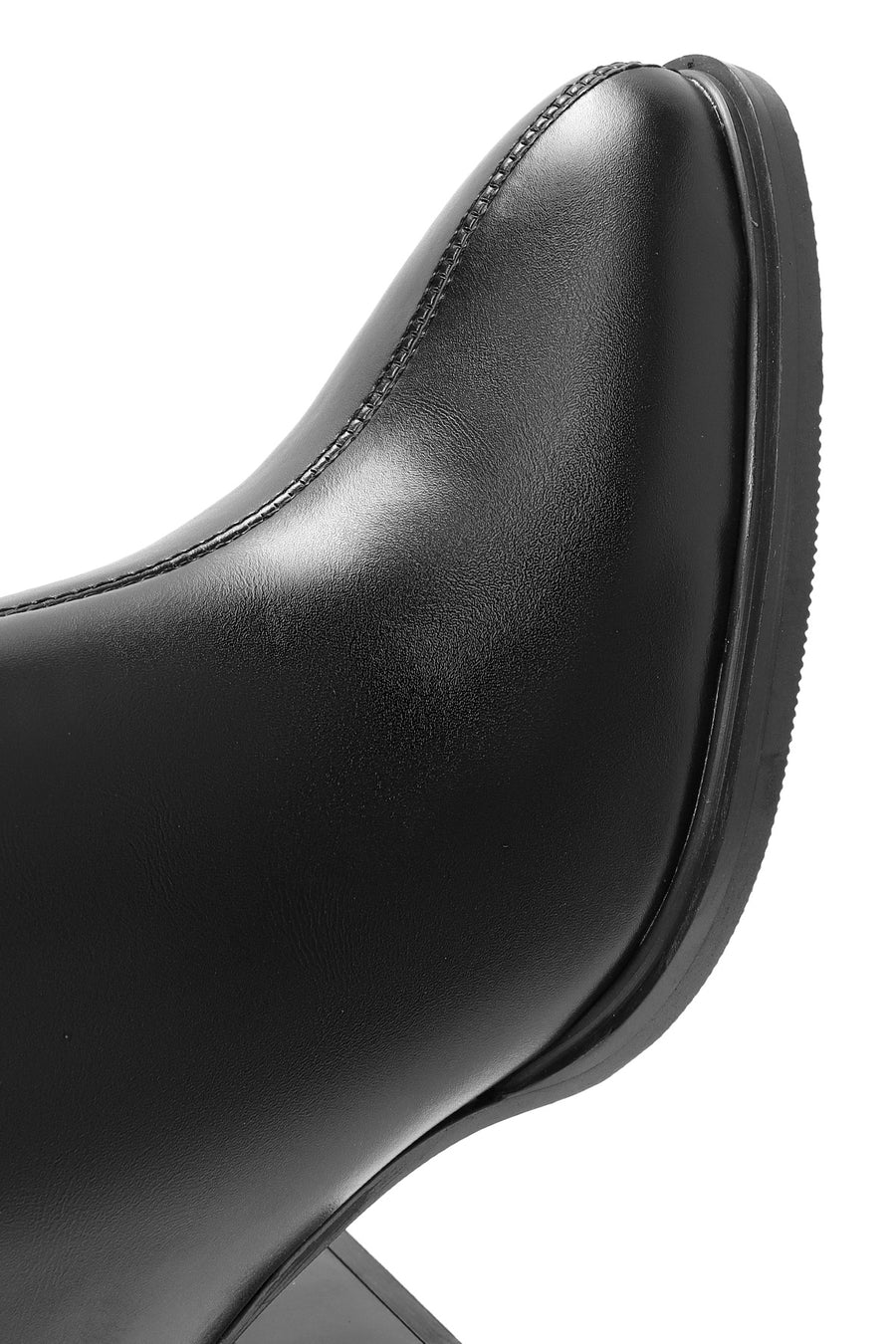 Woman Black Zip Closure Heeled Boots