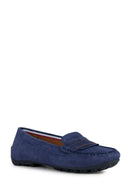 Geox Kadın Lacivert Kosmopolis + Grip Süet Deri Loafer | Derimod