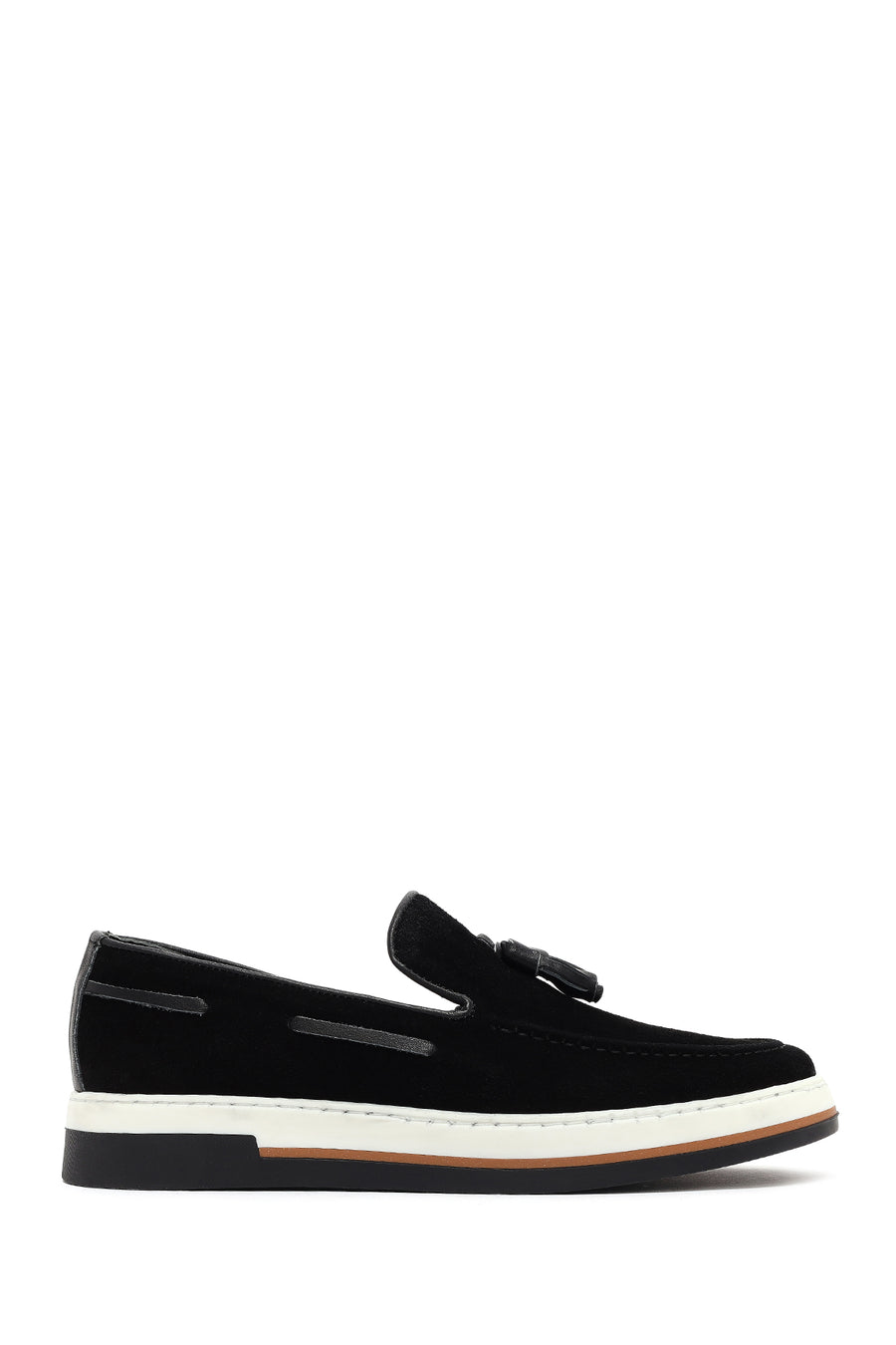 Erkek Siyah Süet Deri Casual Loafer 25SFD680410 | Derimod
