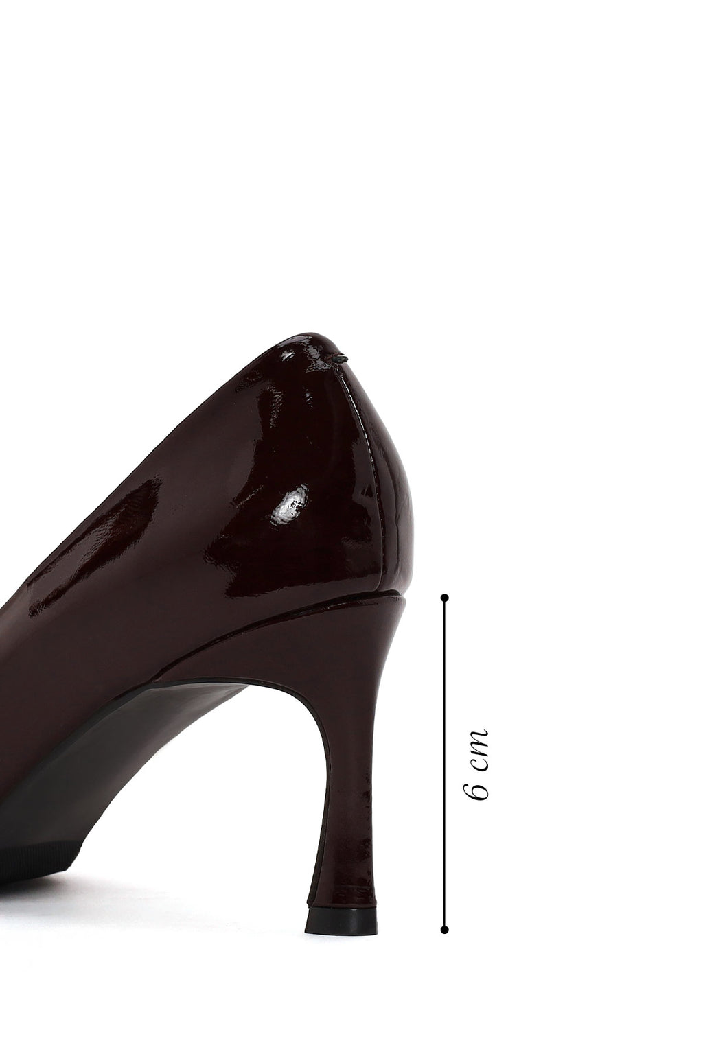 Kadın Bordo İnce Topuklu Rugan Deri Stiletto