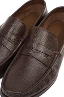 Erkek Kahverengi Deri Klasik Loafer | Derimod