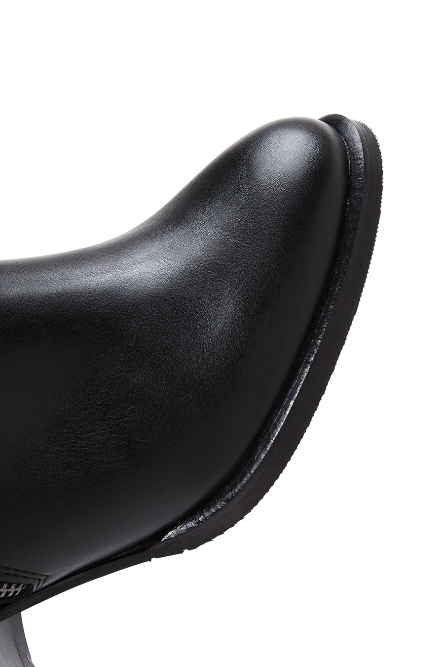 Women's Black Zipper Heeled Classic Boots