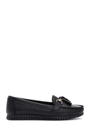 Kadın Siyah Püskül Detaylı Loafer | Derimod