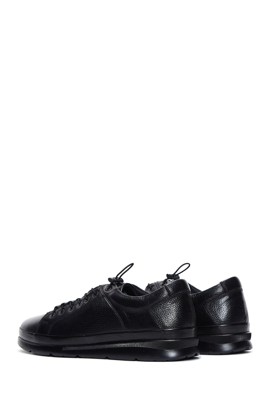 Erkek Siyah Deri Casual Sneaker