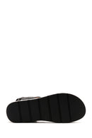 Women's Black Thick Sole Comfort Sandals | Derimod