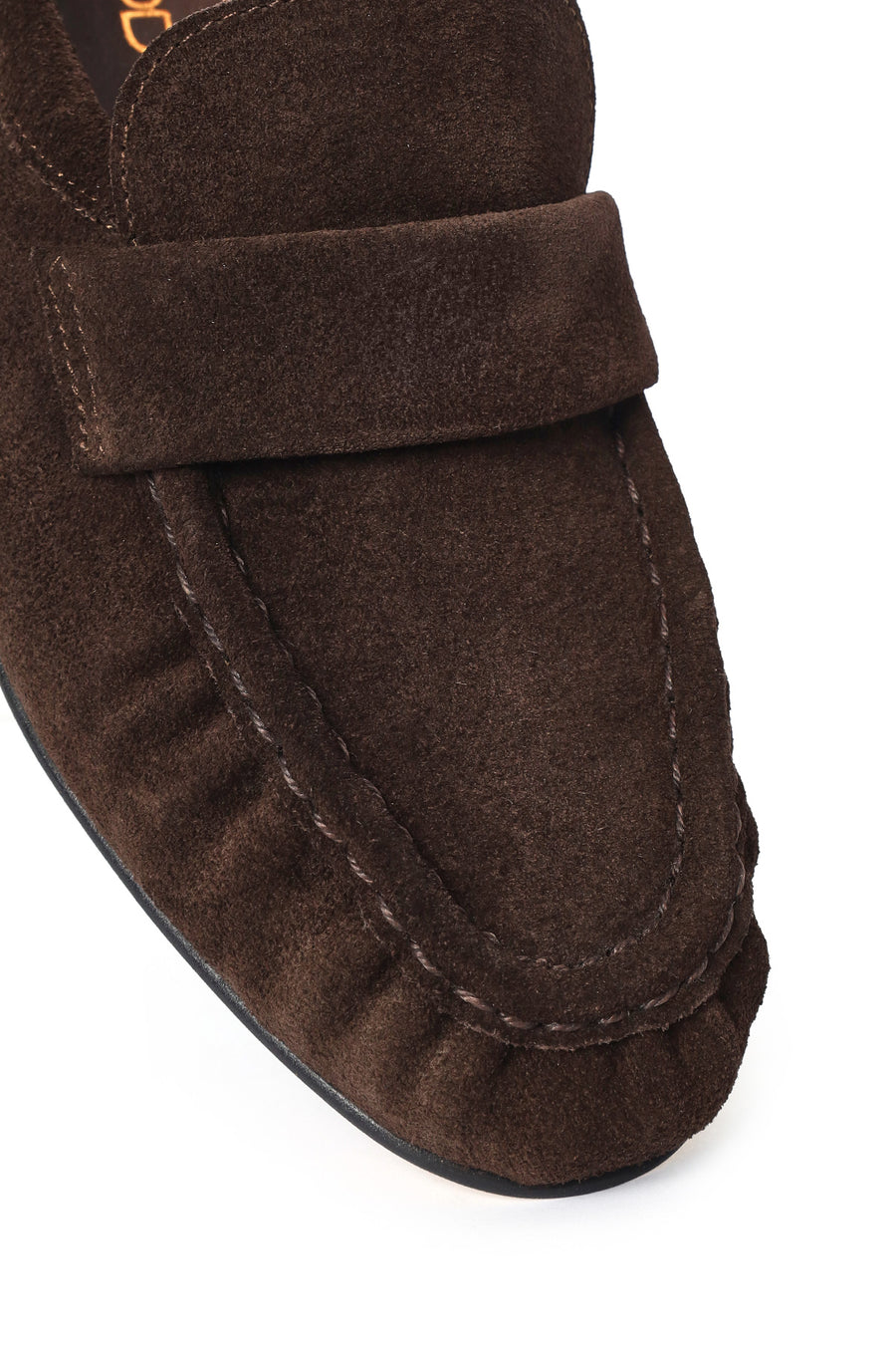 Kadın Kahverengi Süet Deri Maskülen Loafer