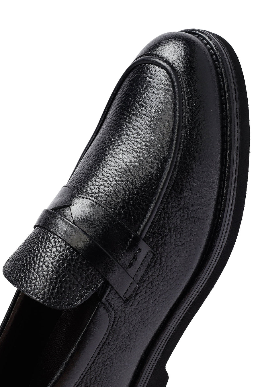 Erkek Siyah Deri Casual Loafer