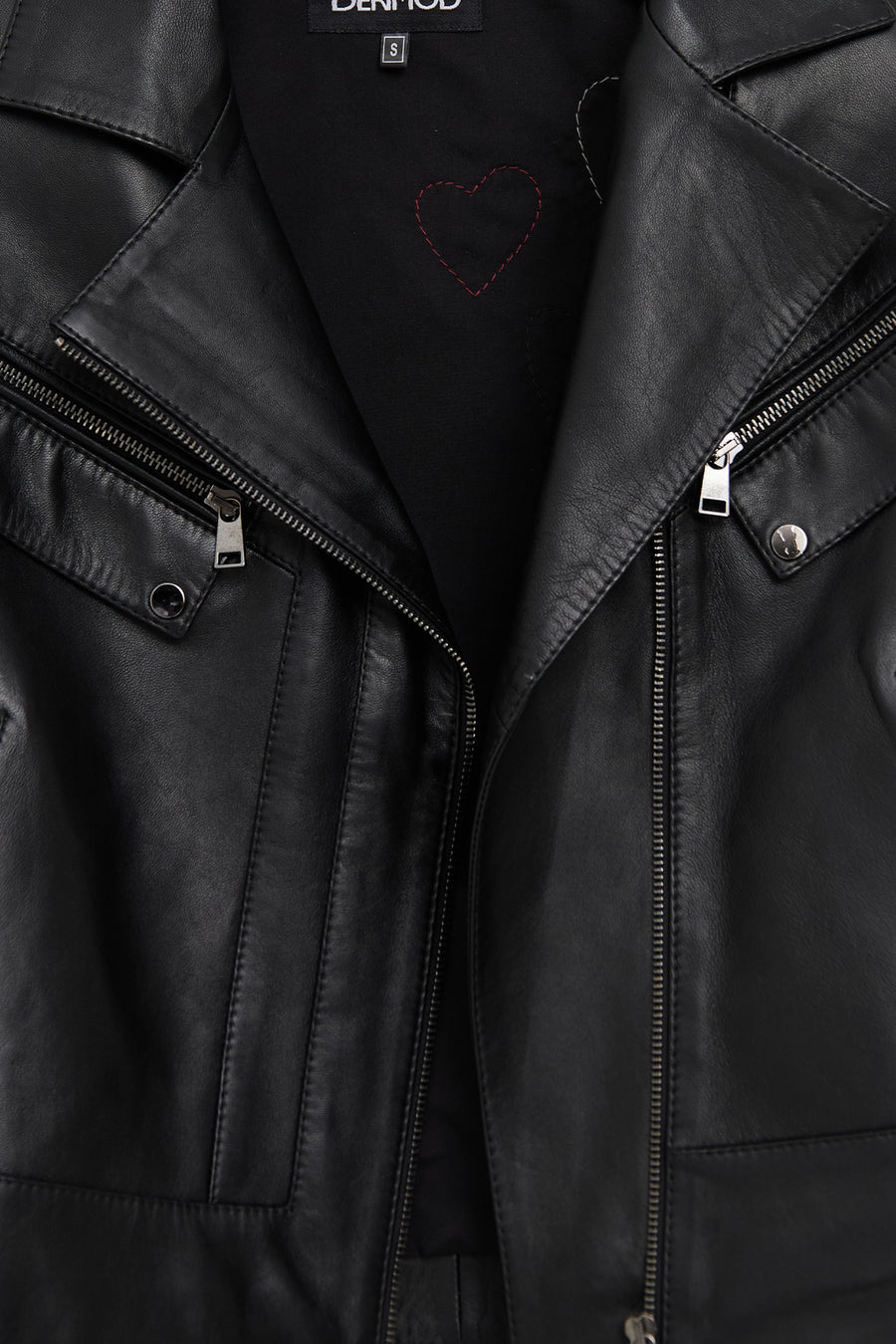 Roma Women's Black Biker Leather Jacket
