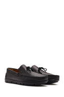 Men's Black Tasseled Leather Loafer | Derimod