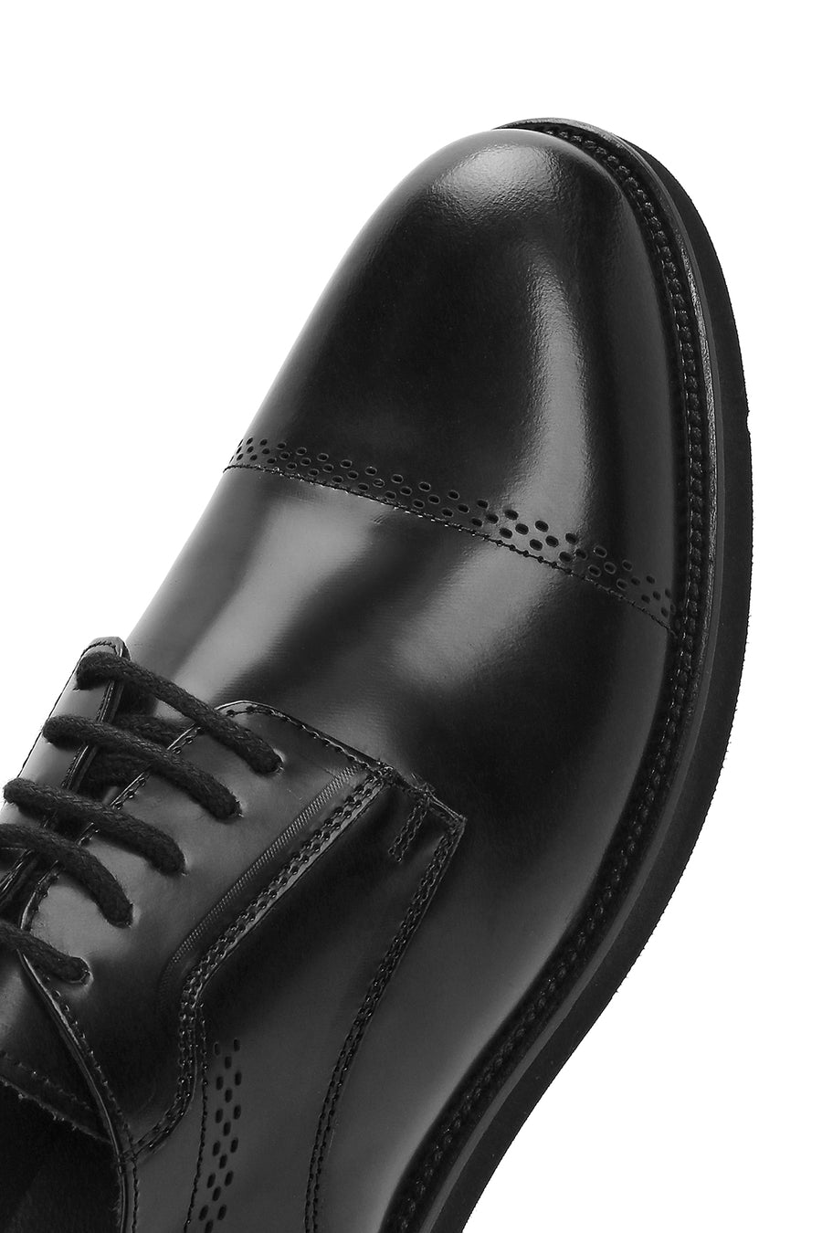 Men's Black Laced Leather Classic Shoes