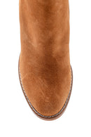 Women's Suede Zipper Detailed Heeled Boots | Derimod