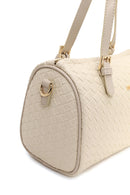 Woman Cream Long-Strap Knitted Shoulder Bag | Derimod