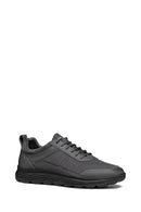 Geox Men's Grey Spherica Lace-Up Leather Sneakers | Derimod