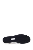 Woman Blue Lace-Up Jean Leather Sneaker | Derimod