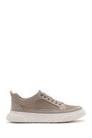 Erkek Bej Bağcıklı Kumaş Sneaker | Derimod