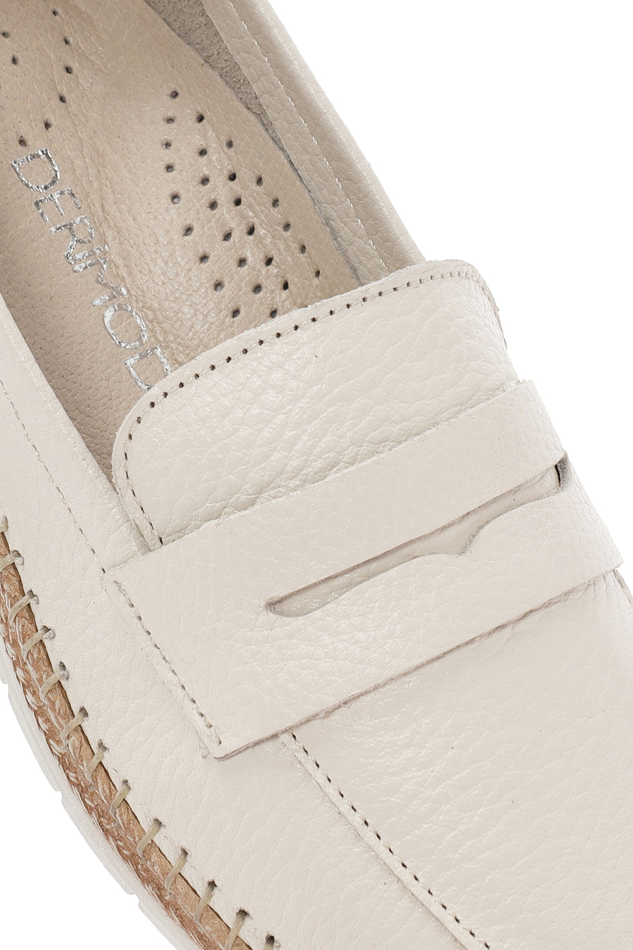 Kadın Bej Deri Comfort Loafer